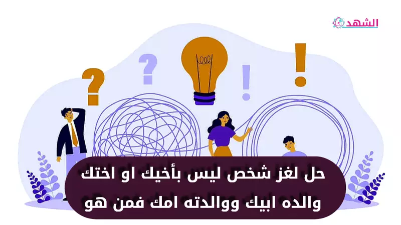 حل لغز شخص ليس بأخيك او اختك والده ابيك ووالدته امك فمن هو